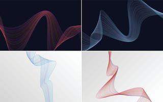 modern wave curve abstract presentation background Pack vector