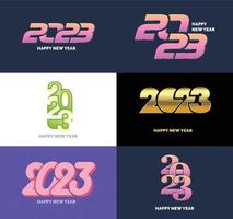 Big Set of 2023 Happy New Year logo text design 2023 number design template vector