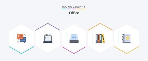 Office 25 Flat icon pack including . office. . office vector