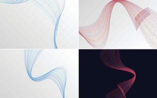 modern wave curve abstract presentation background Pack vector