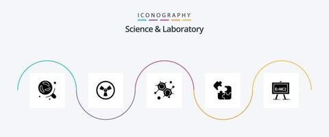paquete de iconos de glifo científico 5 que incluye fórmula científica. fórmula. molecular. química. ciencia vector