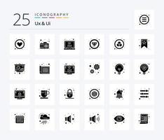 Ux And Ui 25 Solid Glyph icon pack including rgb. diamond. coding. seo. premium vector