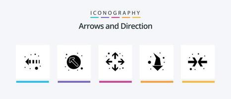 Arrow Glyph 5 Icon Pack Including . arrows. full screen. arrow. direction. Creative Icons Design vector