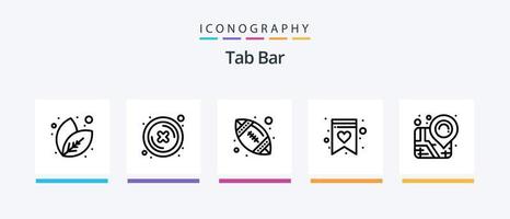 Tab Bar Line 5 Icon Pack Including . puzzle. nature. complex. sunlight. Creative Icons Design vector