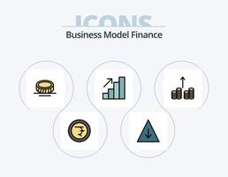 paquete de iconos lleno de línea de finanzas 5 diseño de iconos. . . dinero. dinero. dinero vector