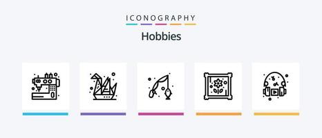 Hobbies Line 5 Icon Pack Including hobbies. handbag. gardening. hobby. bag. Creative Icons Design vector