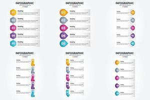 ilustración vectorial infografía conjunto de diseño plano para folleto publicitario y revista vector