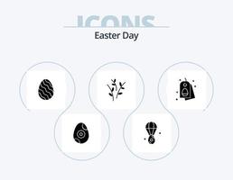 Easter Glyph Icon Pack 5 Icon Design. easter. tag. easter. nature. catkin vector