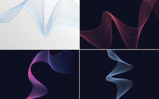 modern wave curve abstract presentation background Pack vector