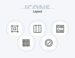 Layout Line Icon Pack 5 Icon Design. layout. grid. form. frame. gauge vector