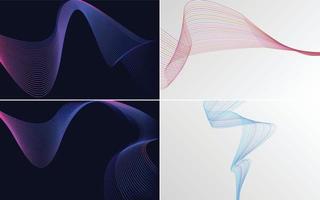 modern wave curve abstract presentation background Pack vector