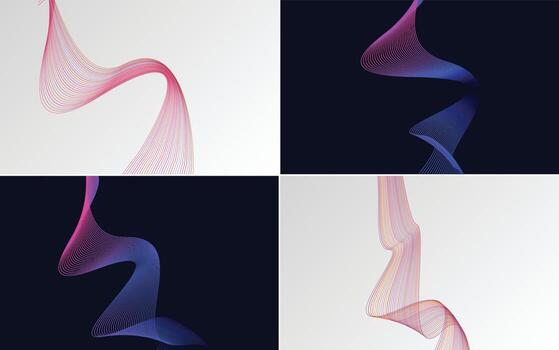 modern wave curve abstract presentation background Pack vector