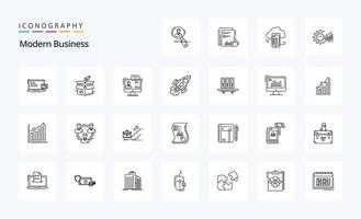 25 Modern Business Line icon pack vector
