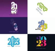 Big Set of 2023 Happy New Year logo text design 2023 number design template vector