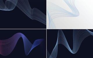 modern wave curve abstract presentation background Pack vector