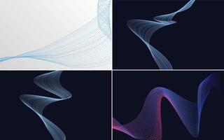 modern wave curve abstract presentation background Pack vector