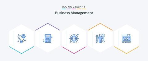 Business Management 25 Blue icon pack including management. business. business. opportunity. career vector