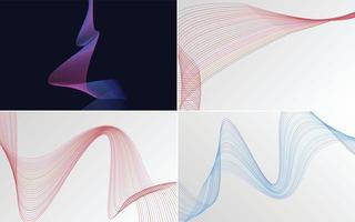 modern wave curve abstract presentation background Pack vector