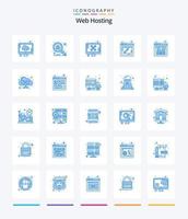 Creative Web Hosting 25 Blue icon pack  Such As error. feedback. repair. comment. tools vector