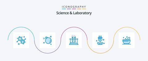 Science Blue 5 Icon Pack Including soup. science. lab. green. plug vector