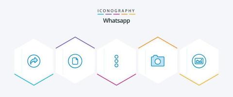 Whatsapp 25 Blue icon pack including basic. image. app. basic. image vector