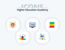 Academy Flat Icon Pack 5 Icon Design. . library. star. bookshelf. lesson vector