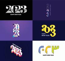 Big Set of 2023 Happy New Year logo text design 2023 number design template vector