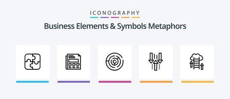 Business Elements And Symbols Metaphors Line 5 Icon Pack Including conversation. popup. agreement. message. paper. Creative Icons Design vector