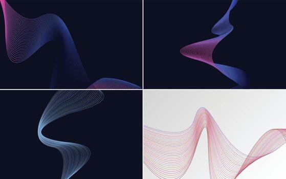 modern wave curve abstract presentation background Pack vector