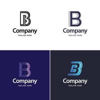 Letter B Big Logo Pack Design Creative Modern logos design for your business vector