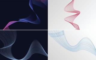 modern wave curve abstract presentation background Pack vector