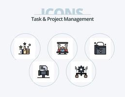 Task And Project Management Line Filled Icon Pack 5 Icon Design. . mailbox . mail . vector