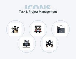 Task And Project Management Line Filled Icon Pack 5 Icon Design. . mailbox . mail . vector