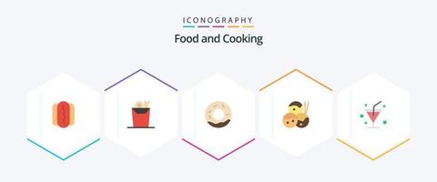 Food 25 Flat icon pack including . food. . drink vector