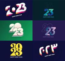 Big Set of 2023 Happy New Year logo text design 2023 number design template vector