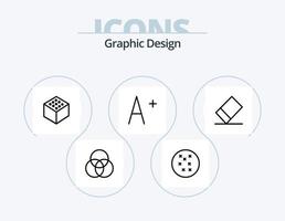 paquete de iconos de línea de diseño 5 diseño de iconos. . . borrar. aumentar. borde vector