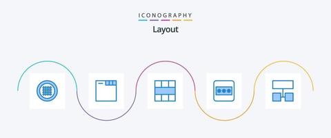 Layout Blue 5 Icon Pack Including structure. layout. grid. password. field vector