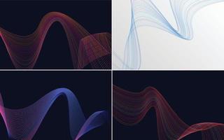 modern wave curve abstract presentation background Pack vector