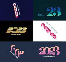 Big Set of 2023 Happy New Year logo text design 2023 number design template vector