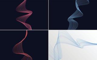 modern wave curve abstract presentation background Pack vector