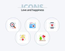 Love Flat Icon Pack 5 Icon Design. like. application. find. photo. image vector