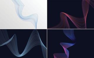 modern wave curve abstract presentation background Pack vector