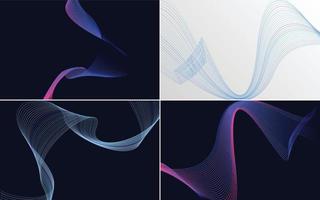 modern wave curve abstract presentation background Pack vector