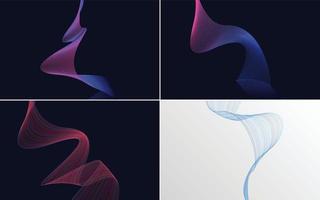 modern wave curve abstract presentation background Pack vector