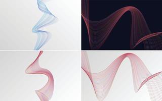 modern wave curve abstract presentation background Pack vector