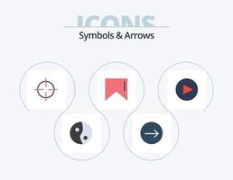 símbolos y flechas flat icon pack 5 diseño de iconos. . simbolos jugar vector