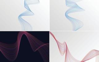 modern wave curve abstract presentation background Pack vector