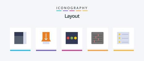 Layout Flat 5 Icon Pack Including . layout. . Creative Icons Design vector