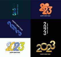 Big Set of 2023 Happy New Year logo text design 2023 number design template vector