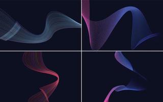 modern wave curve abstract presentation background Pack vector